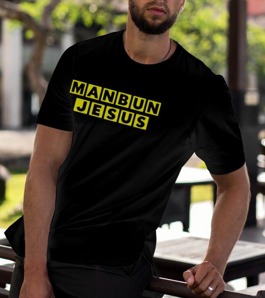 Manbun Jesus MBJaffle House Iconic Yellow T-Shirt