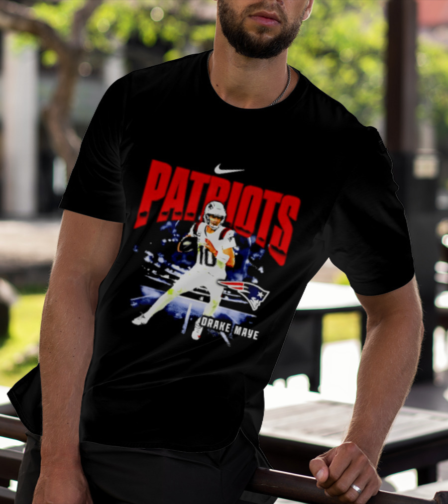 Nike Patriots Drake Maye Football Player Max90 T-Shirt