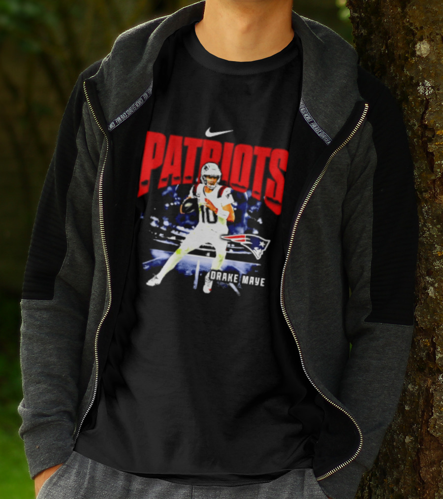 Nike Patriots Drake Maye Football Player Max90 T-Shirt