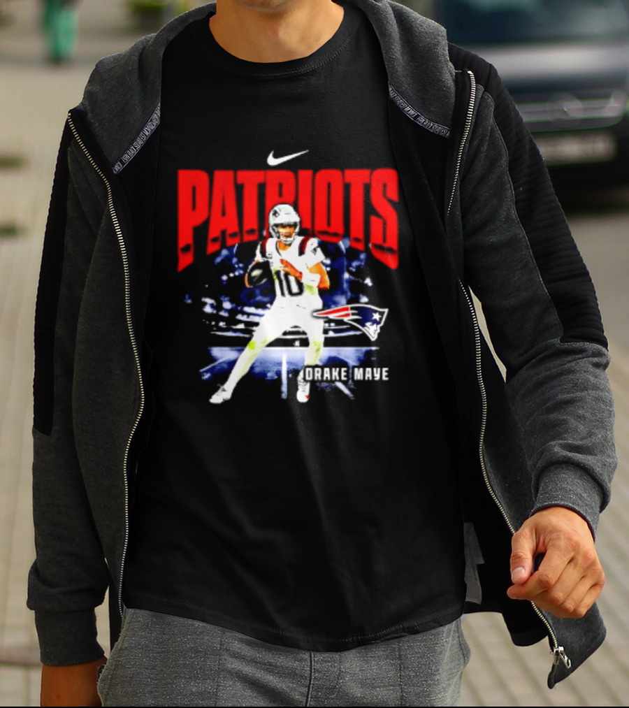 Nike Patriots Drake Maye Football Player Max90 T-Shirt