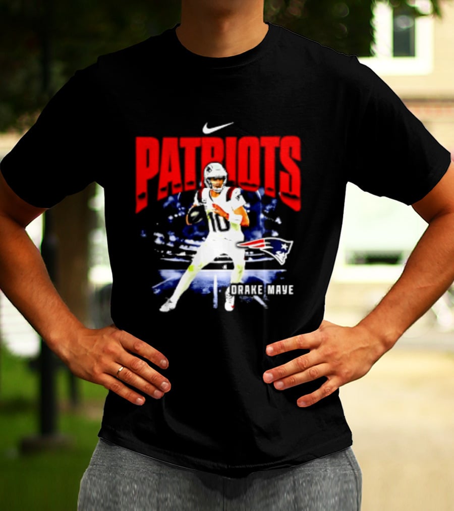 Nike Patriots Drake Maye Football Player Max90 T-Shirt