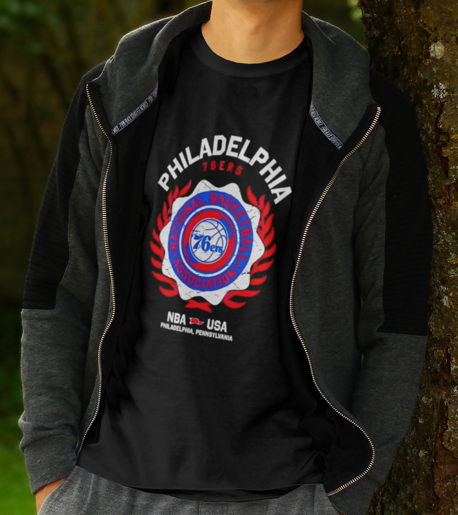 Philadelphia 76ers NBA USA National Basketball Association Laurel Crest 2026 T-Shirt