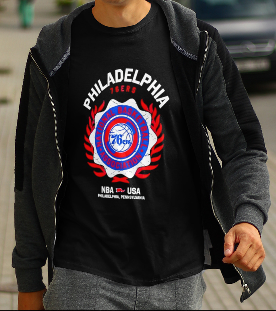 Philadelphia 76ers NBA USA National Basketball Association Laurel Crest 2026 T-Shirt
