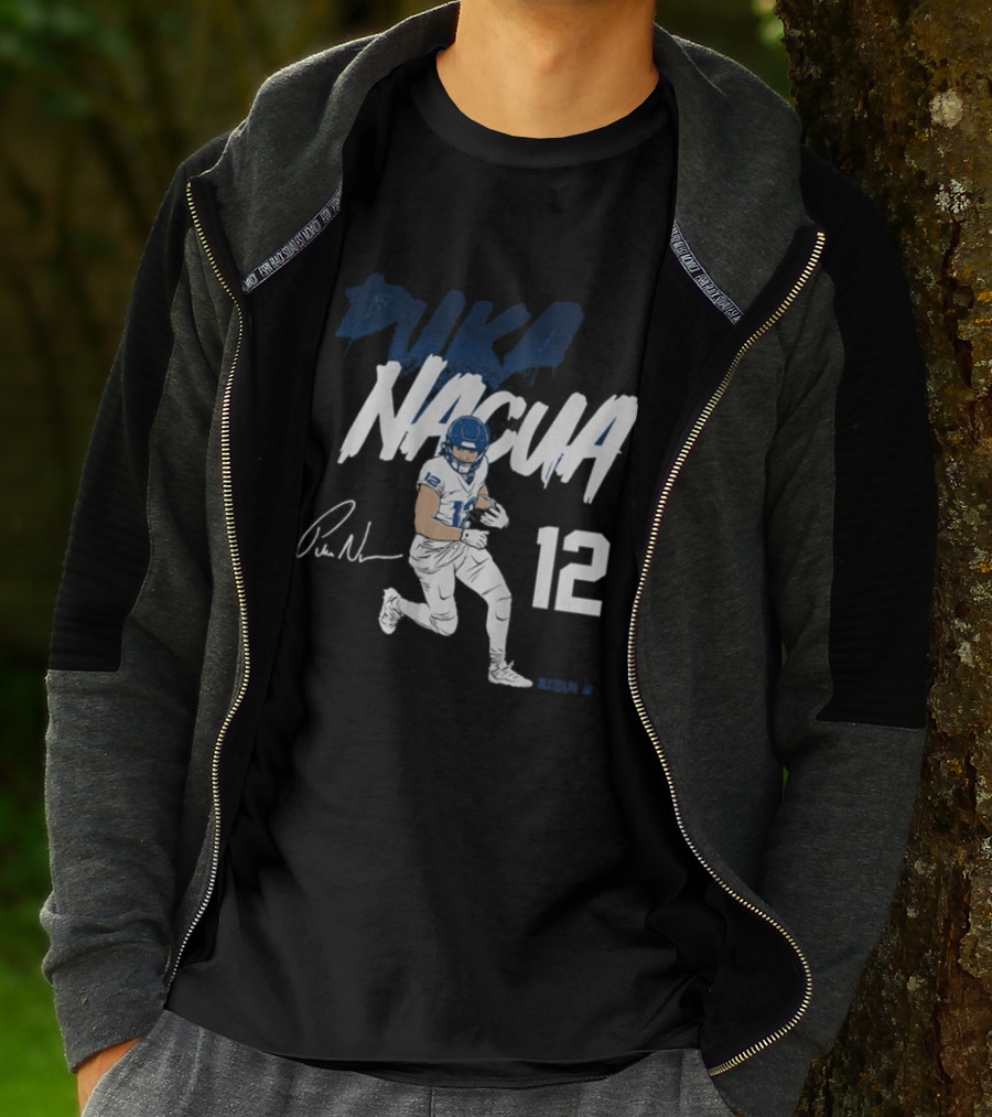 Puka Nacua 12 Signature Pose Athletic T-Shirt