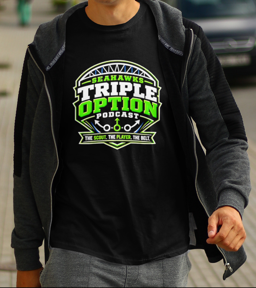 Seattle Seahawks Triple Option Podcast The Scout The Player The Beat T-Shirt