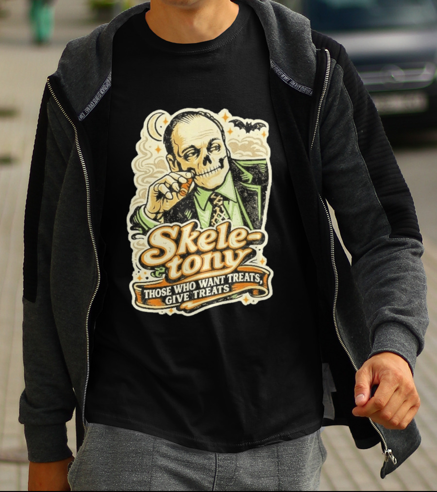 Skele Tony Soprano Those Who Want Treats Give Treats T-Shirt