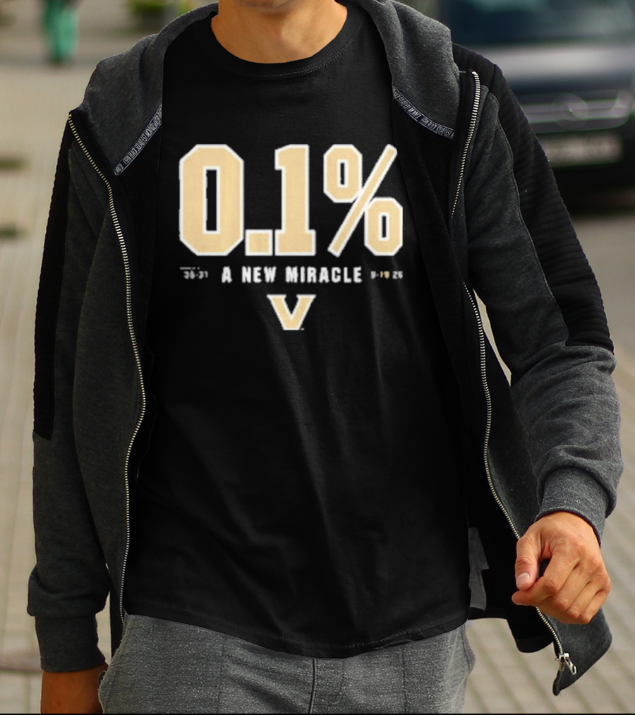 Vanderbilt Football Miracle 0.1% Victory 35 31 NC State T-Shirt