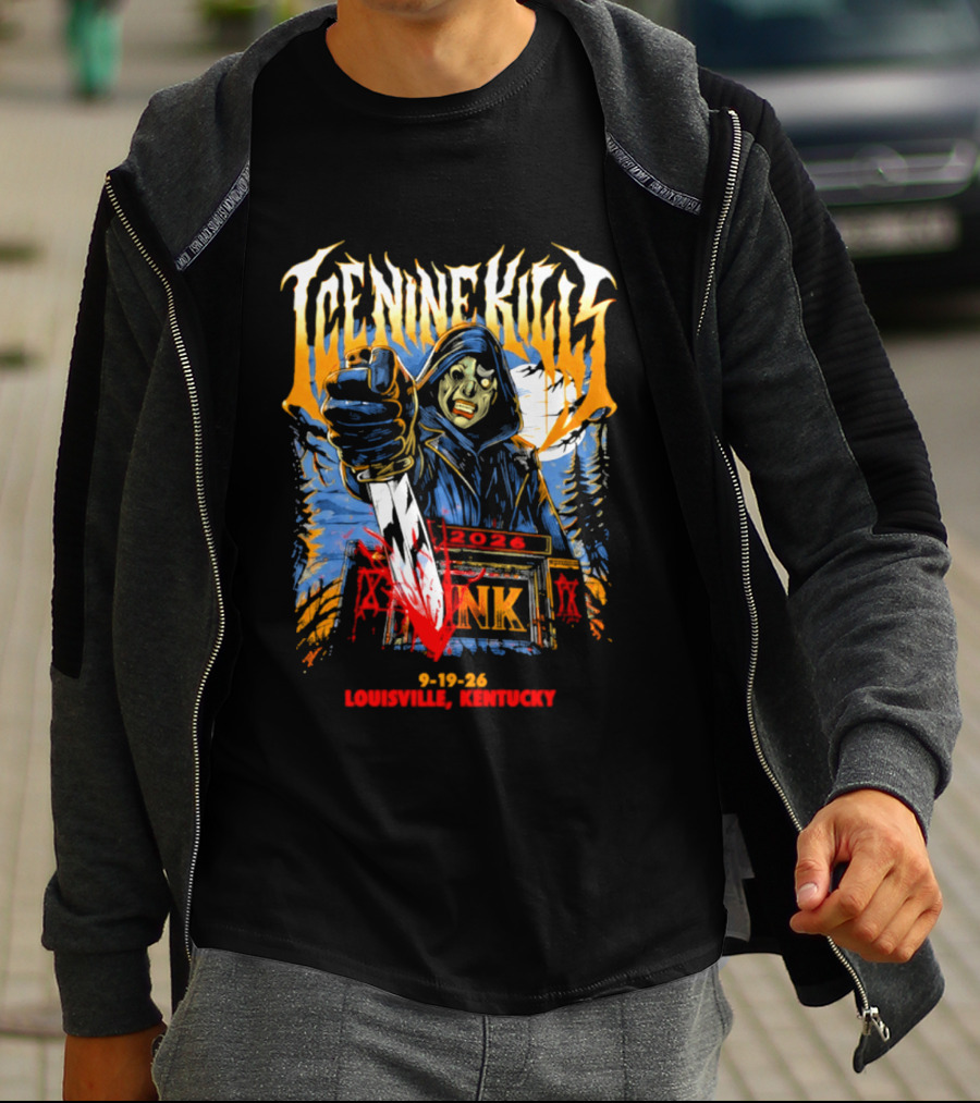 Ice Nine Kills Louisville Kentucky 2026 INK Blood Mask Tour T-Shirt