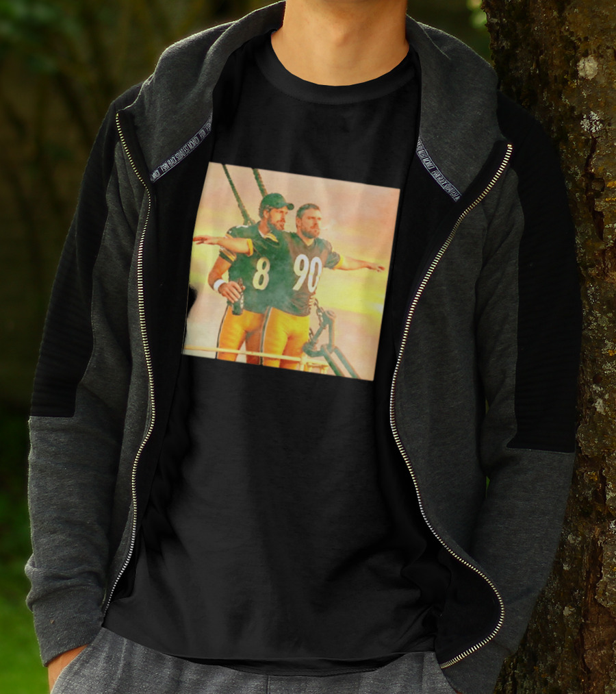 Aaron Rodgers TJ Watt Pittsburgh Steelers Titanic Crossover 8 90 T-Shirt