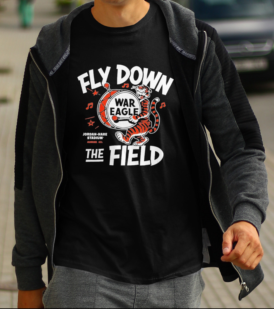 Auburn Tigers War Eagle Fly Down The Field T-Shirt