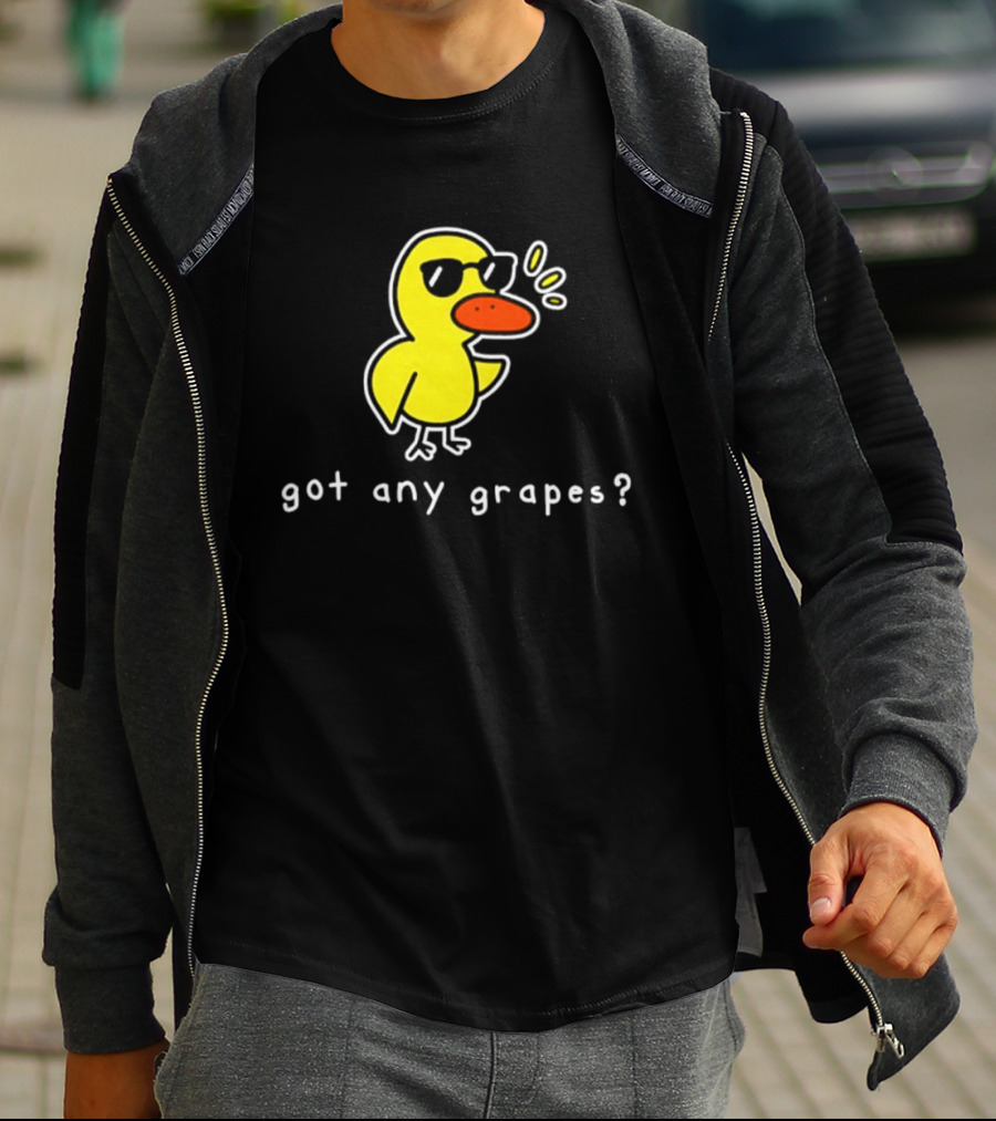 Got Any Grapes Duck Meme Sunglasses Quacking Drawing T-Shirt
