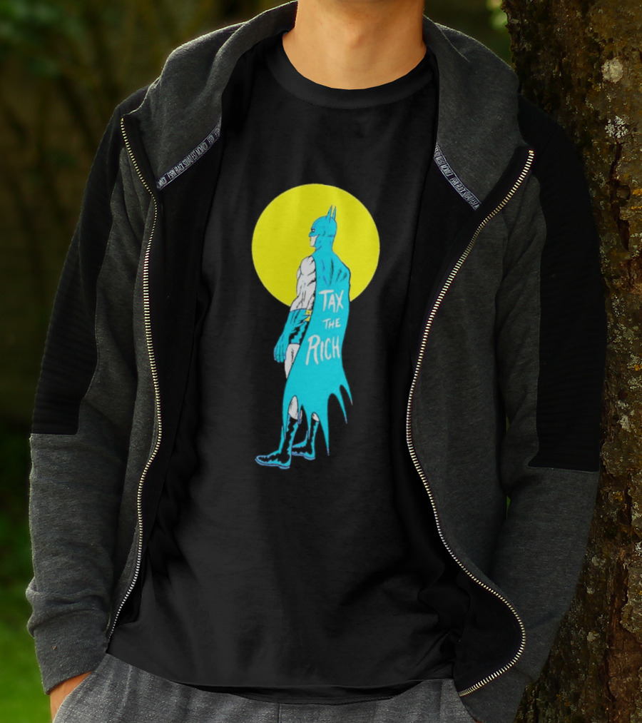 Tax The Rich Batman Yellow Moon T-Shirt