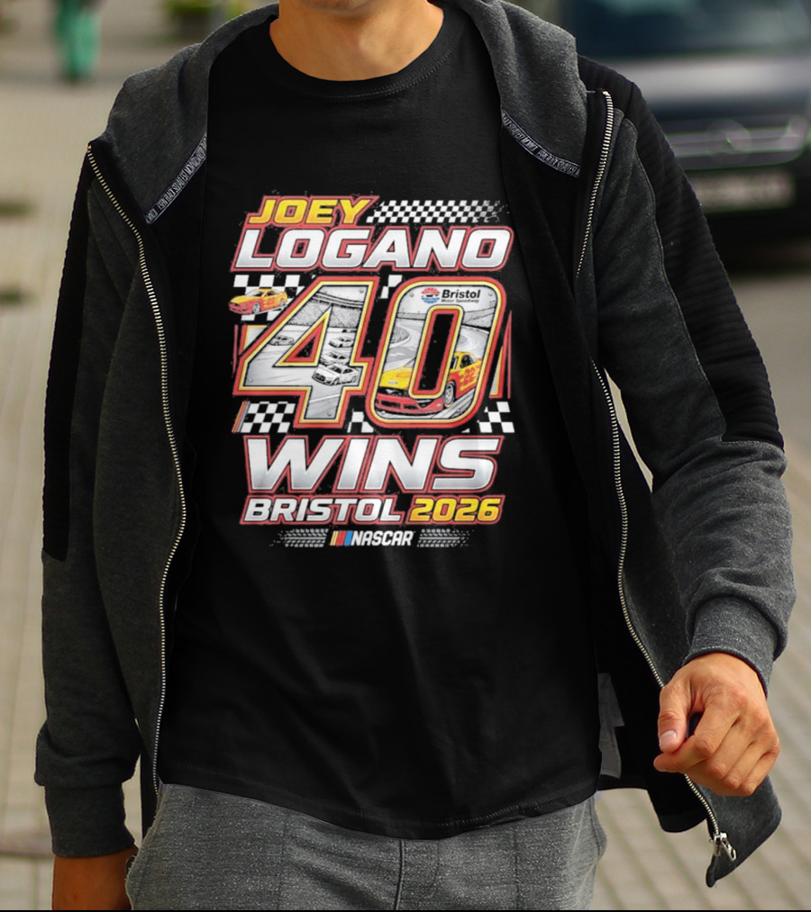 Joey Logano 40 Wins Bristol 2026 NASCAR T-Shirt