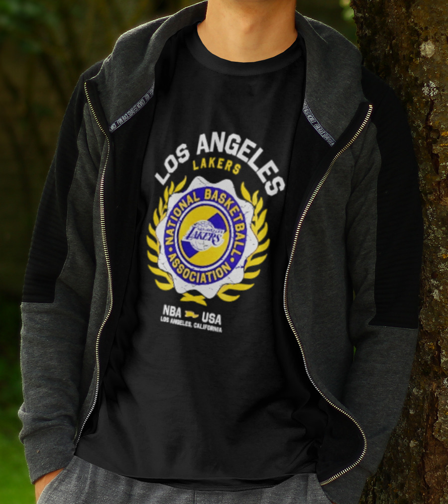 Los Angeles Lakers NBA National Basketball Association USA Crest Laurel 2026 T-Shirt
