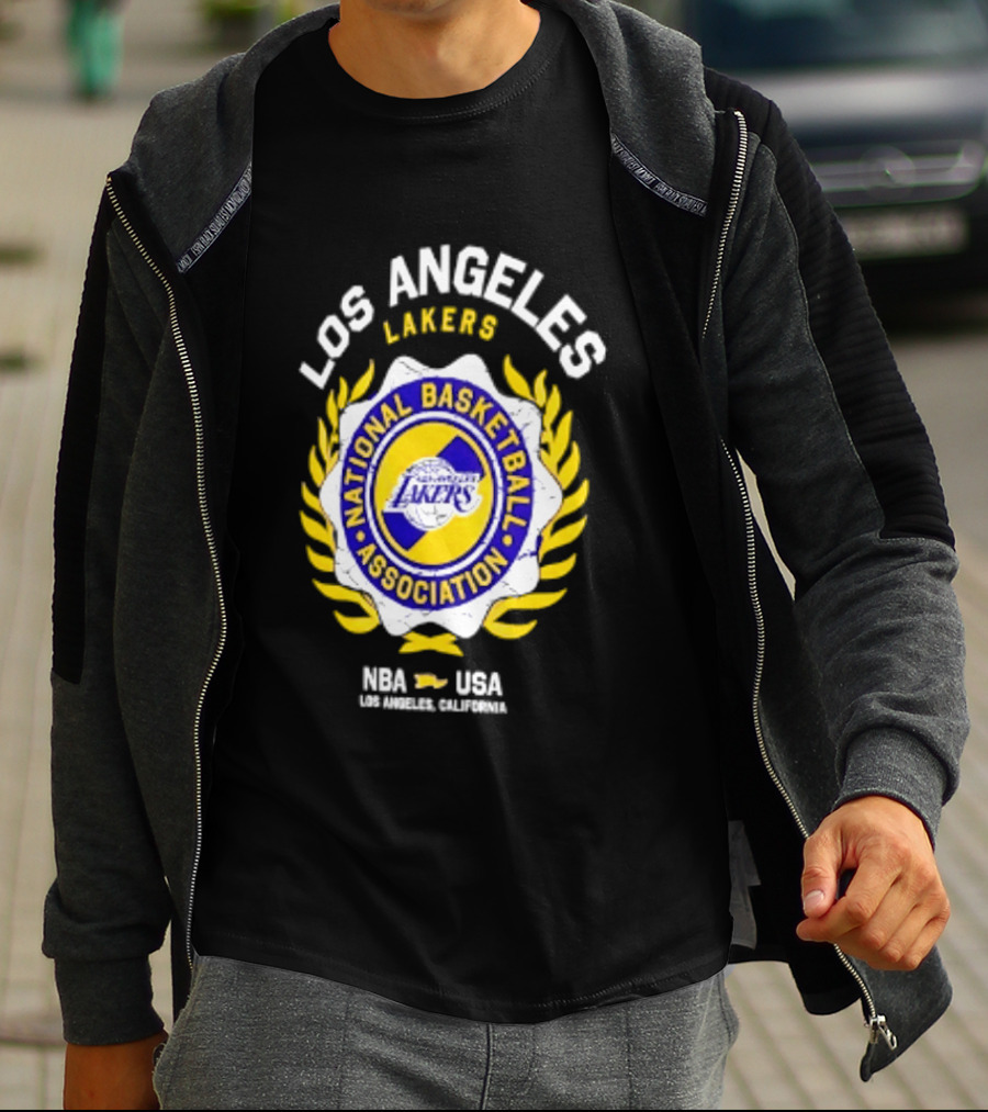 Los Angeles Lakers NBA National Basketball Association USA Crest Laurel 2026 T-Shirt