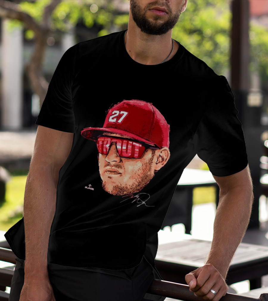 Mike Trout Los Angeles 27 Hat Reflective Sunglasses T-Shirt