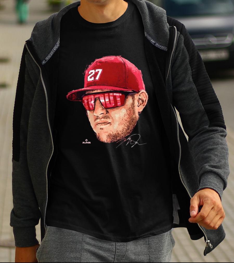 Mike Trout Los Angeles 27 Hat Reflective Sunglasses T-Shirt