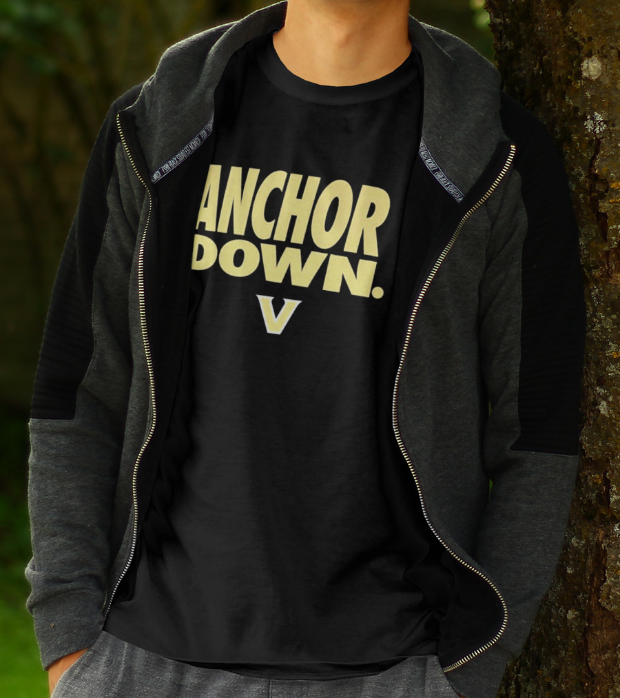 Vanderbilt Anchor Down V Gold T-Shirt