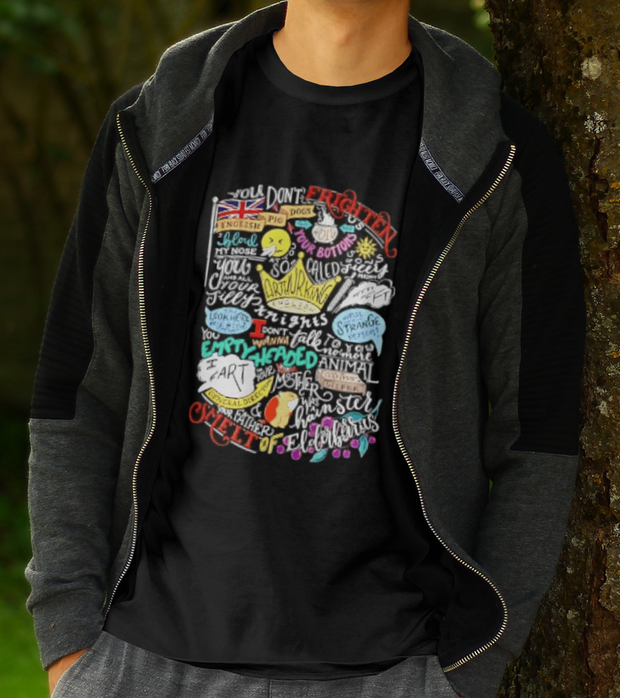 Monty Python And The Holy Grail Your Mother Was A Hamster Silly Insults And Grail Knights Quotes T-Shirt