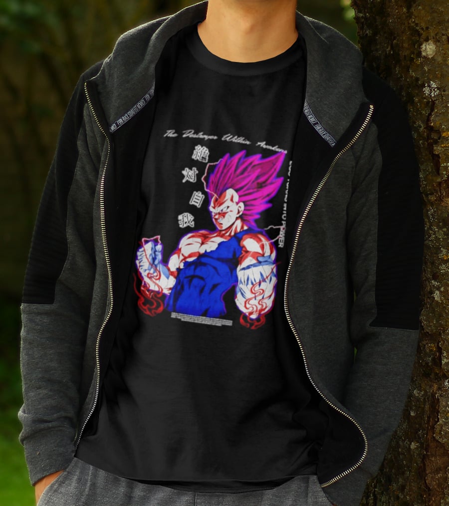 The Destroyer Within Vegeta Awakens Ego Turns Into Power T-Shirt