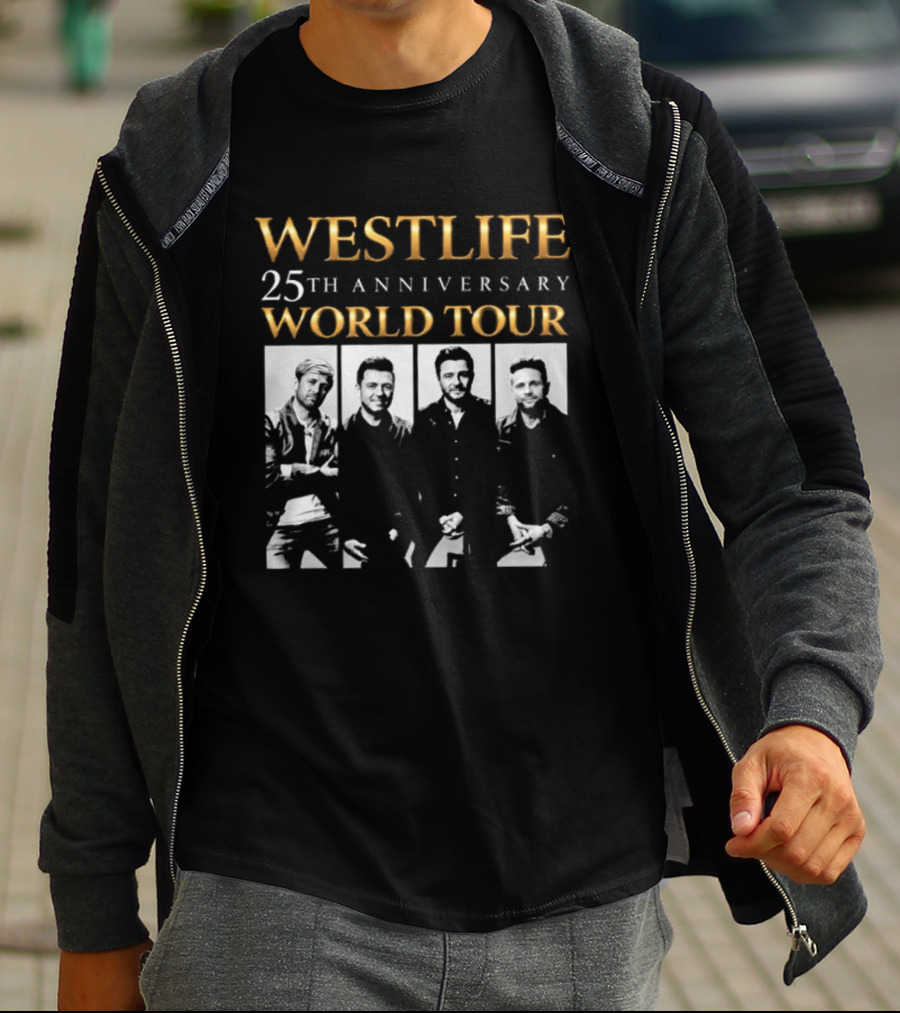 Westlife 25th Anniversary World Tour 2026 Schedule T-Shirt