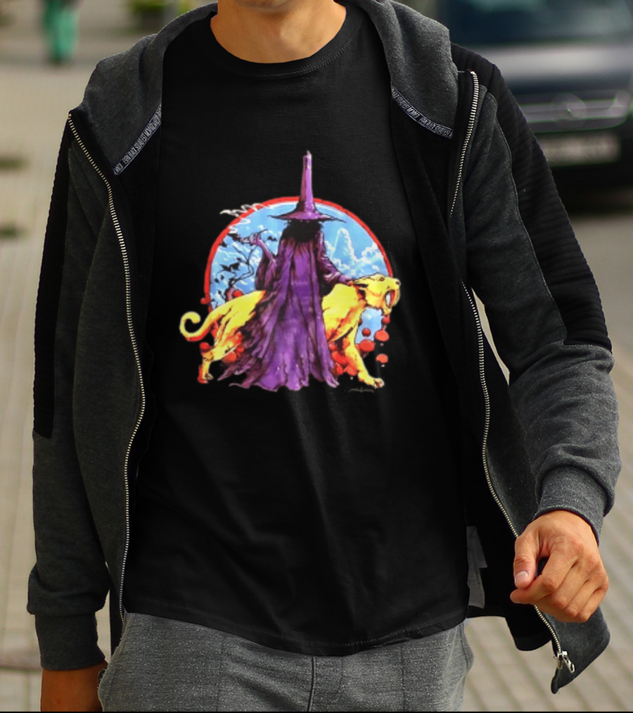 Wizard And Smilodon Super Teenage Death Star Group Intemperance Talent T-Shirt
