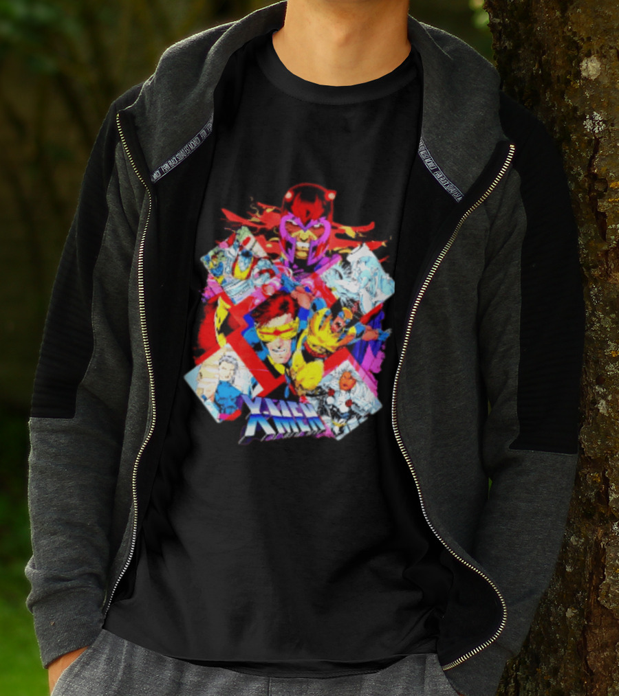 X Men Magneto Wolverine Cyclops Storm Colossus Marvel Comics Action Adventure T-Shirt