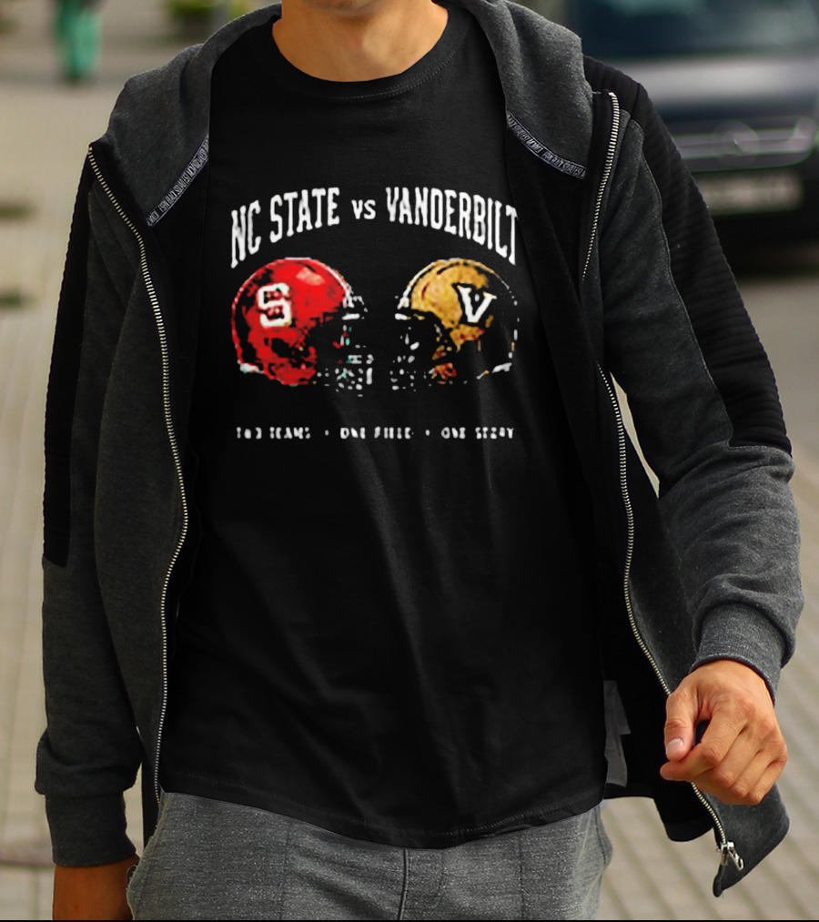 NC State Vs Vanderbilt Two Teams One Field One Story Helmets T-Shirt