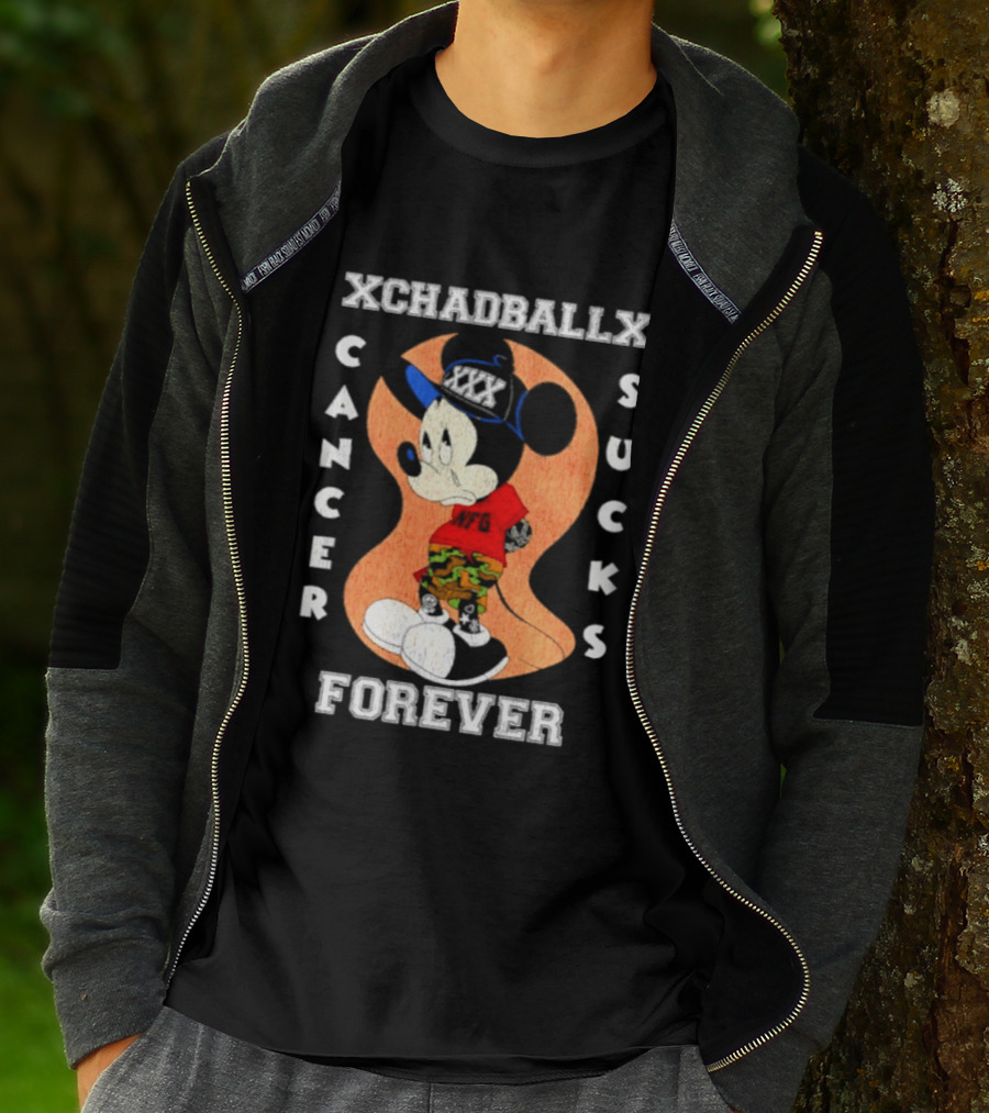 Xchadballx Cancer Sucks Forever Mickey Mouse Camo T-Shirt