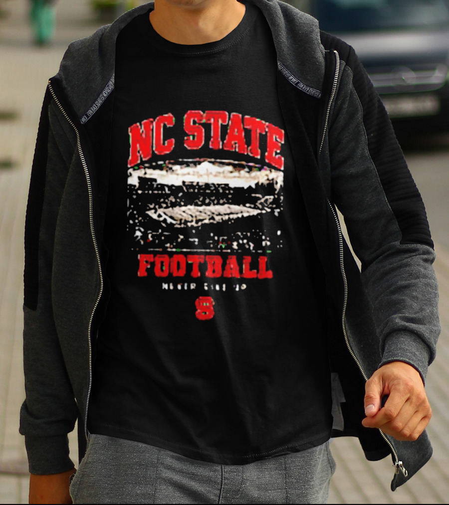 NC State Wolfpack Football Never Give Up Stadium 8 T-Shirt