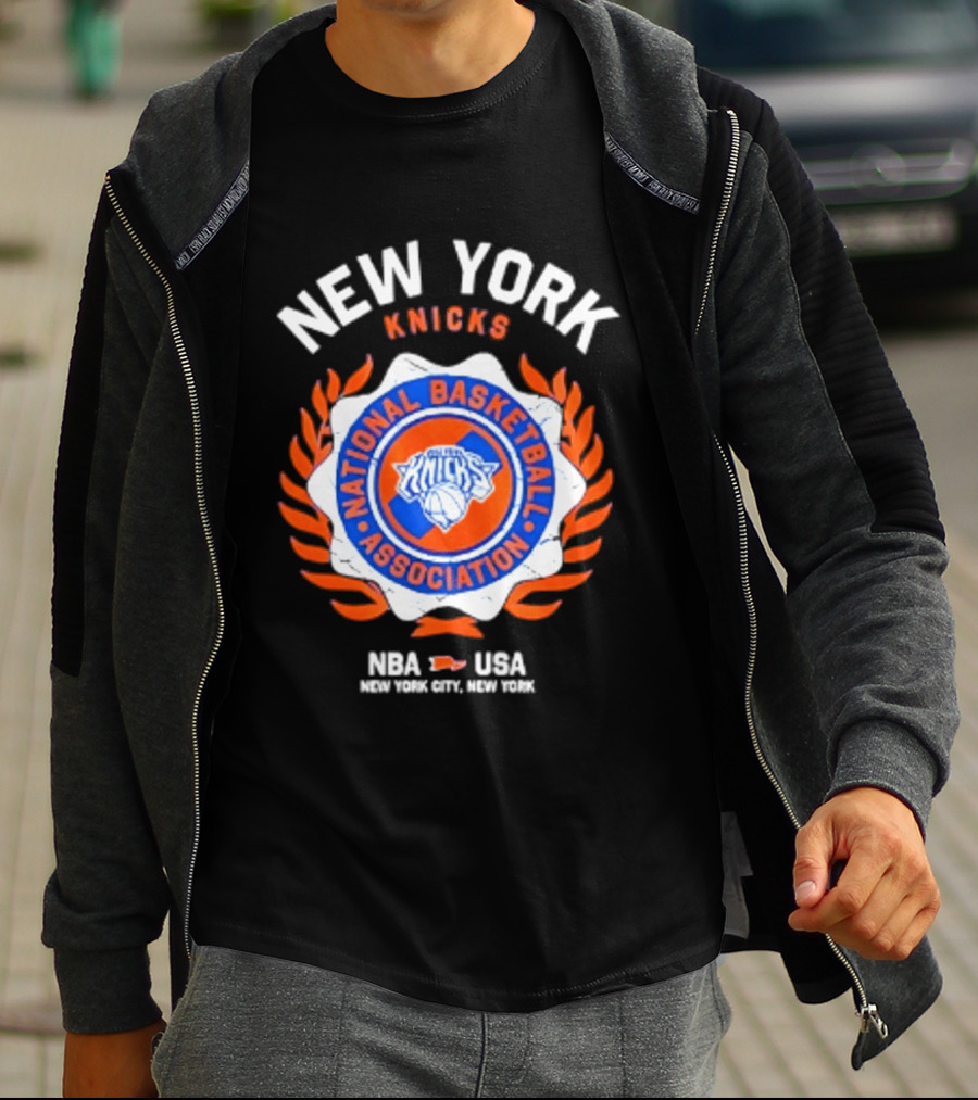 New York Knicks NBA USA National Basketball Association Laurel Crest 2026 T-Shirt