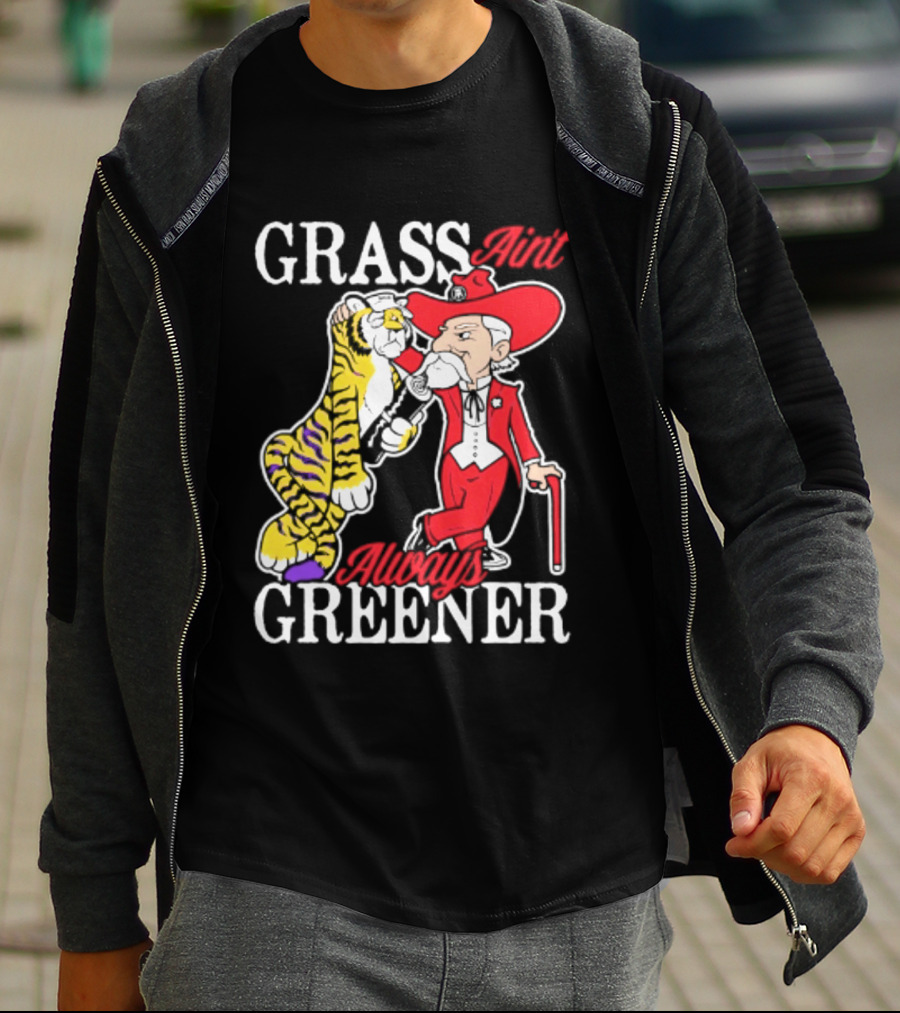 Ole Miss Rebels Vs LSU Tigers Grass Ain't Greener 2026 NCAA T-Shirt