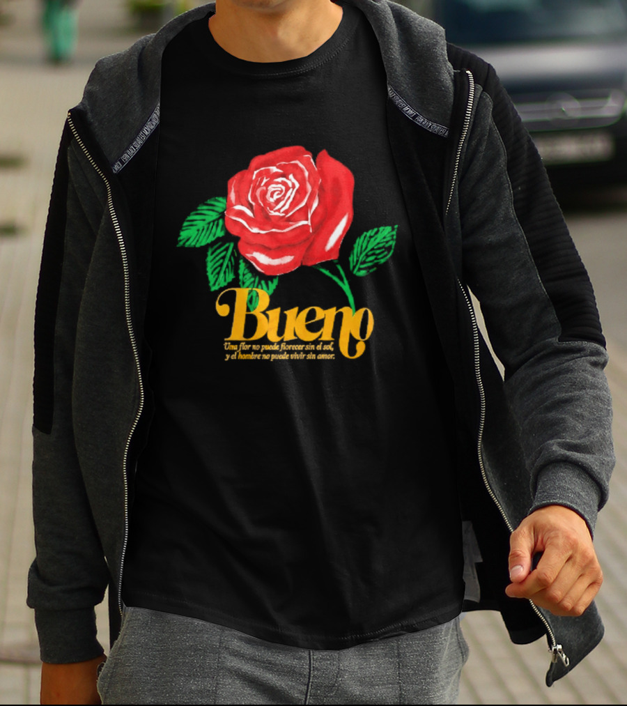 Quenton Jackson Bueno Red Rose Flower T-Shirt