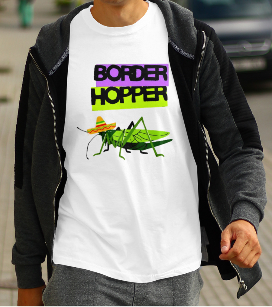 Border Hopper Sombrero Grasshopper T-Shirt