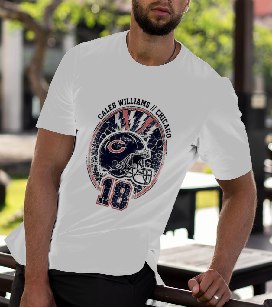 Caleb Williams Chicago Football Helmet 18 Gridiron T-Shirt