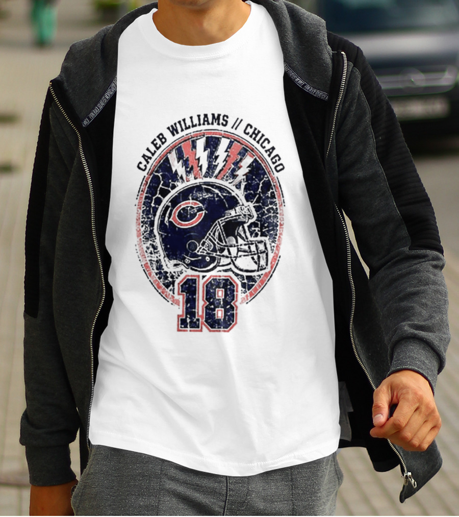 Caleb Williams Chicago Football Helmet 18 Gridiron T-Shirt