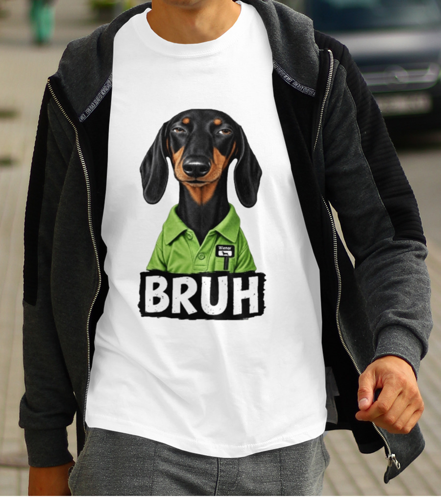 Dachshund Wiener Bruh Funny Dog Meme T-Shirt