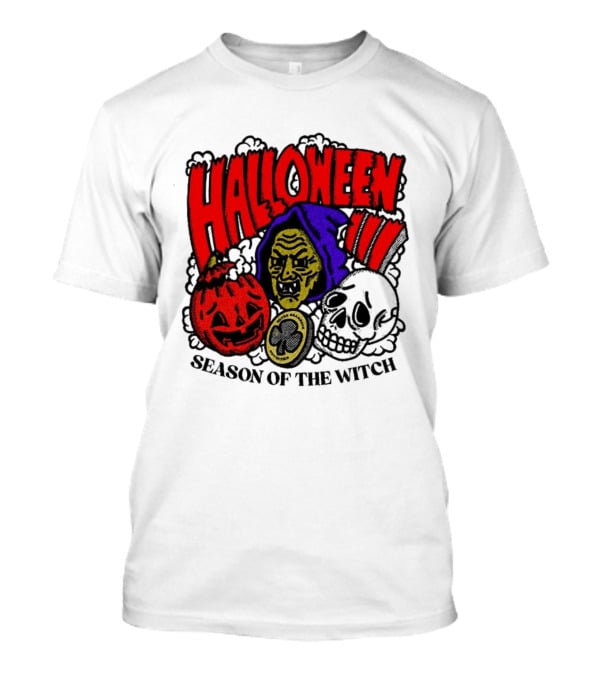 Halloween Season Of The Witch Pumpkin Skull T-Shirt