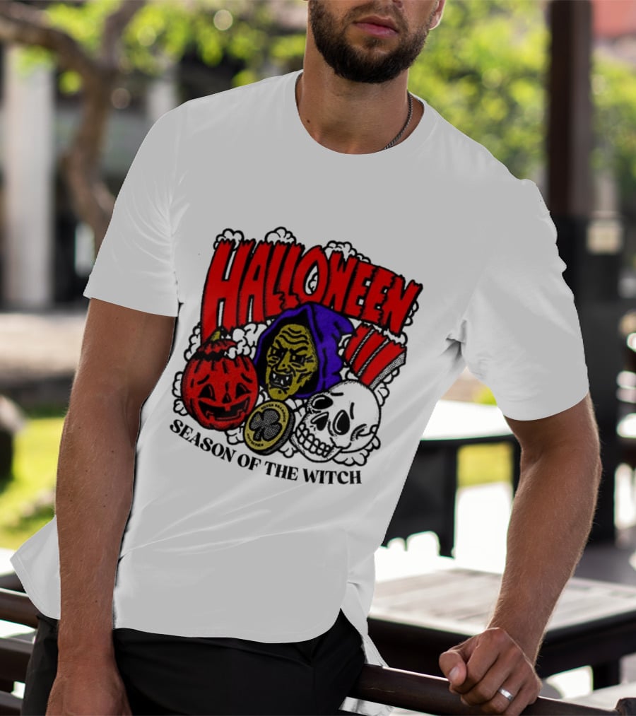Halloween Season Of The Witch Pumpkin Skull T-Shirt