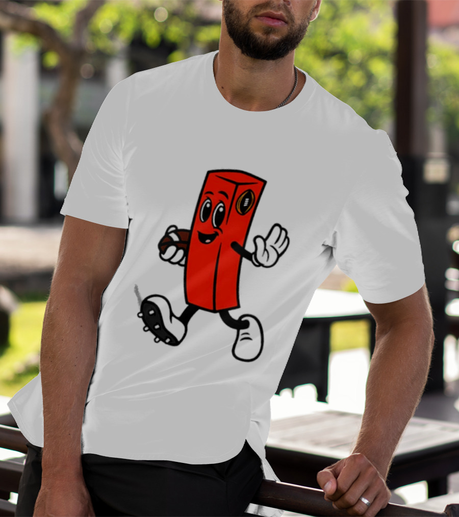 Perry Pylon Football Character With Cigar Walking T-Shirt
