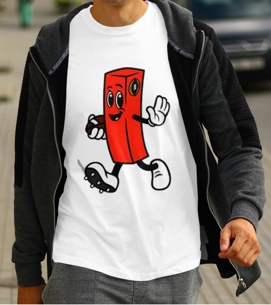 Perry Pylon Football Character With Cigar Walking T-Shirt
