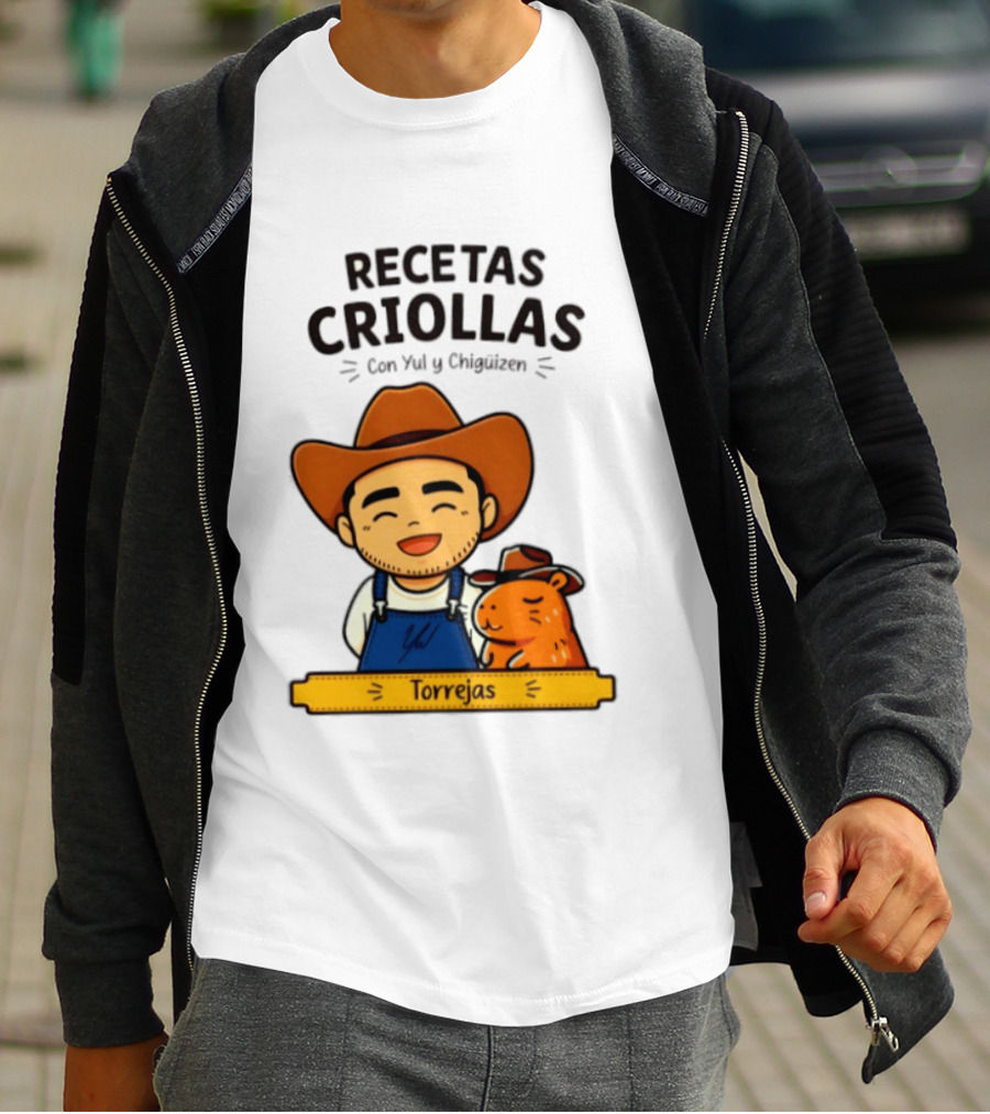 Recetas Criollas Con Yul Y Chigüizen Torrejas Vaquero Y Chigüiro T-Shirt