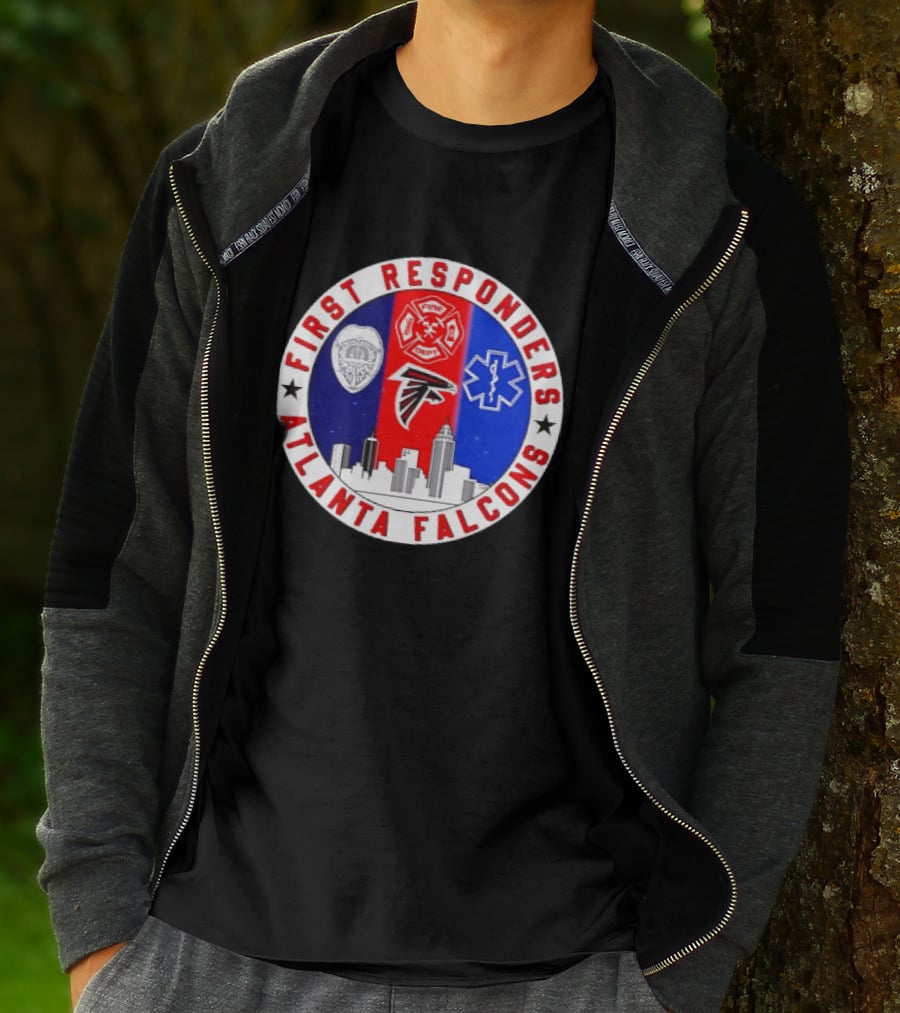 Atlanta Falcons First Responders 9.11 Never Forget Skyline T-Shirt
