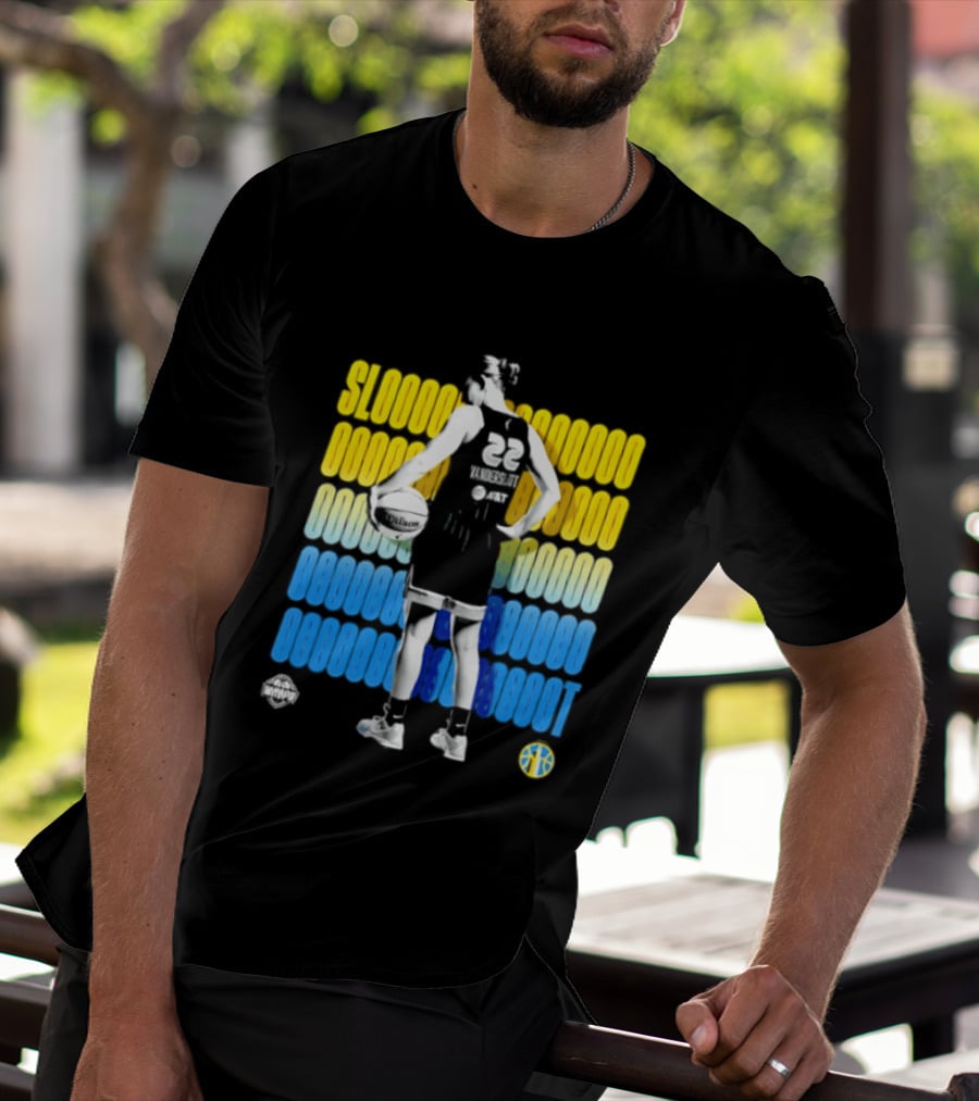 Chicago Sky Courtney Vandersloot Slooty 22 Blue Yellow Basketball T-Shirt