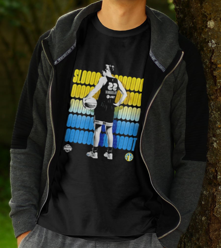 Chicago Sky Courtney Vandersloot Slooty 22 Blue Yellow Basketball T-Shirt