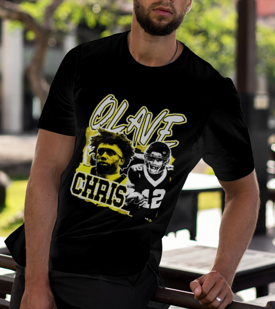 Chris Olave 12 New Orleans Saints Football Player Two Sided T-Shirt