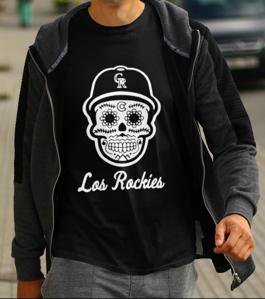 Colorado Rockies Los Rockies Skull CR Cap 2026 T-Shirt