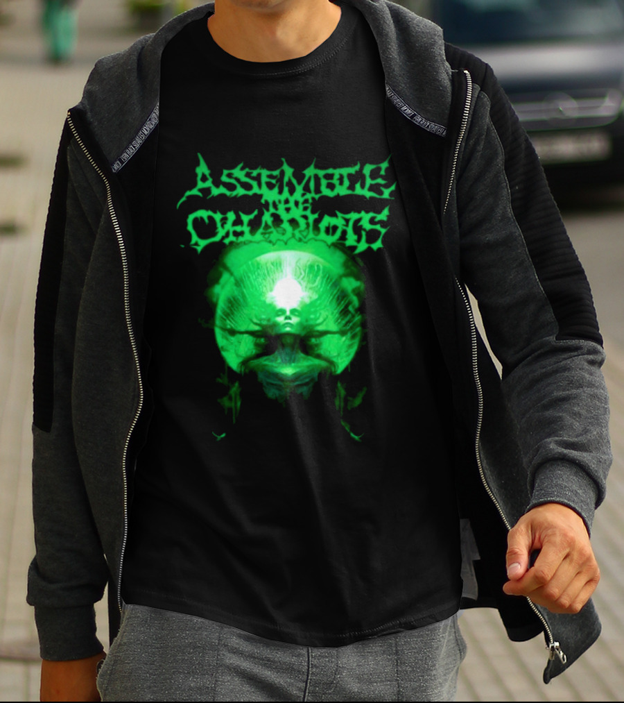 Indiemerchstore Assemble The Chariots Green Divine Glowing Entity T-Shirt