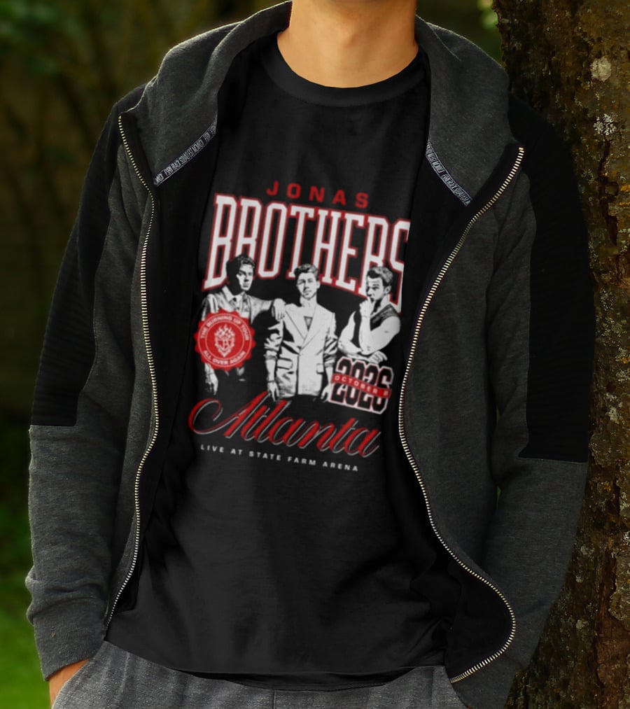 Jonas Brothers Atlanta State Farm Arena 2024 October Live Burning Up All Over Again T-Shirt