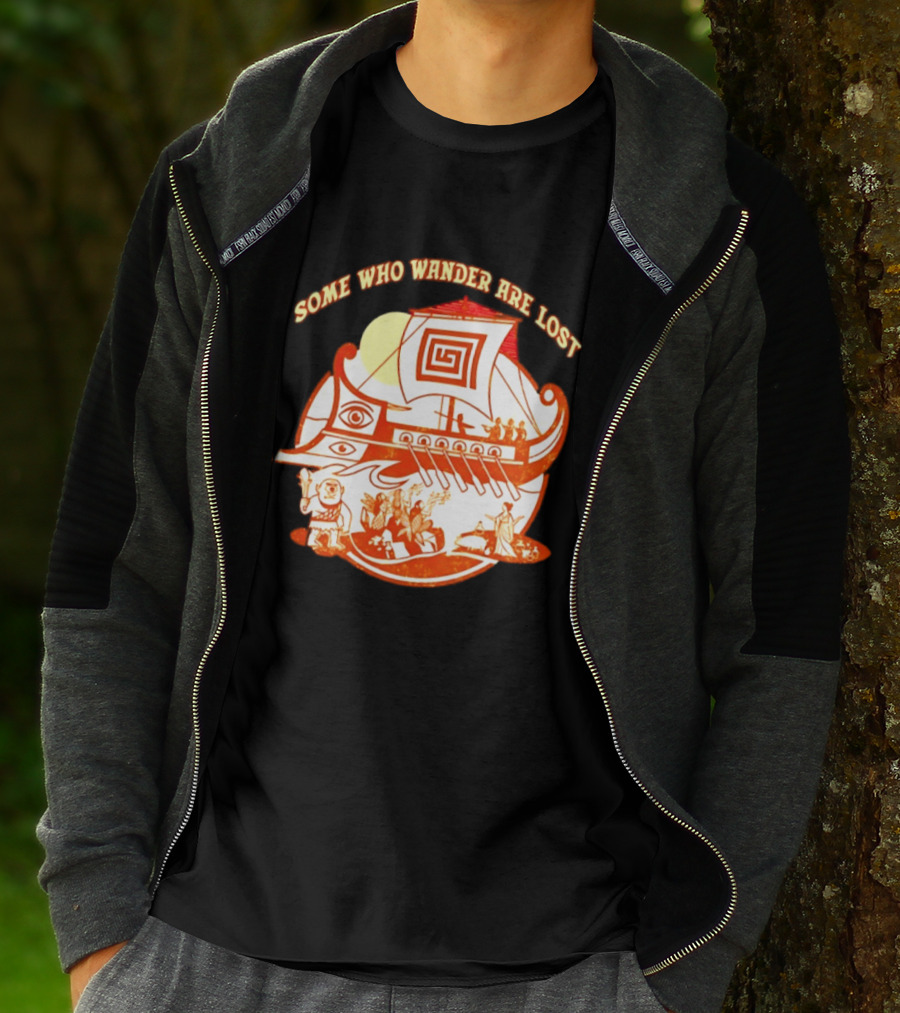 Some Who Wander Are Lost Greek Mythology Odyssey Ship T-Shirt